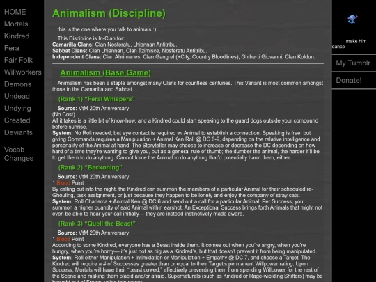 kindred/animalism screenshot
