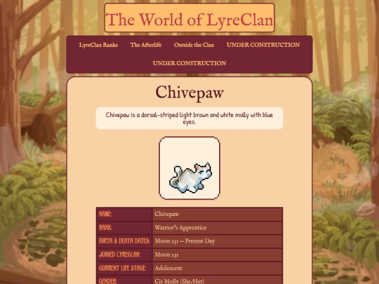 lyrecats/chive screenshot