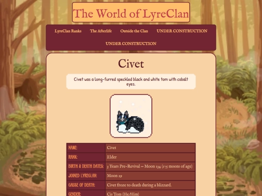 lyrecats/civet screenshot