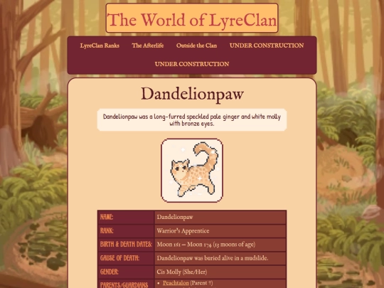 lyrecats/dandelion screenshot