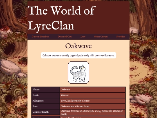 lyrecats/oak screenshot