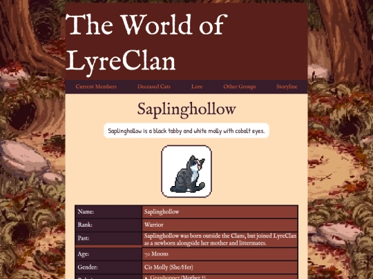 lyrecats/sapling screenshot