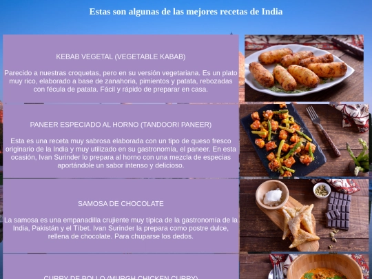 Pract12.html/recetasindia screenshot
