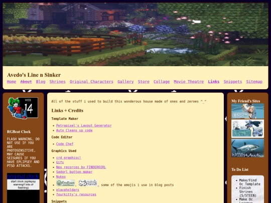 links screenshot