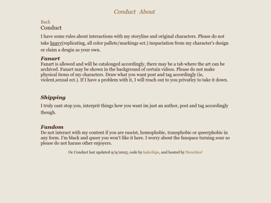 ocs/conduct screenshot