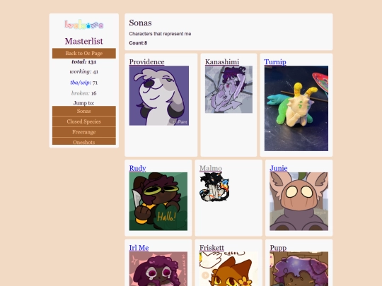 ocs/masterlist screenshot