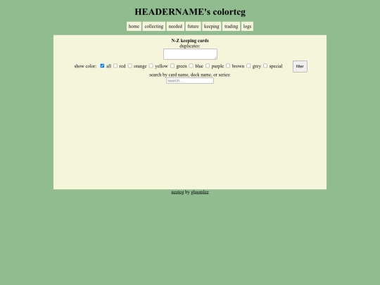 keepingcardsN-Z screenshot
