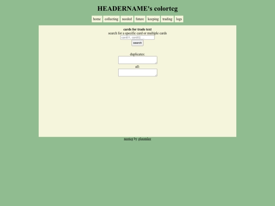 tradingcardstext screenshot