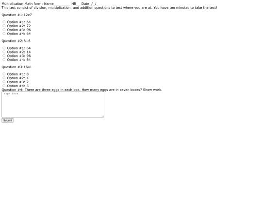 mathform screenshot