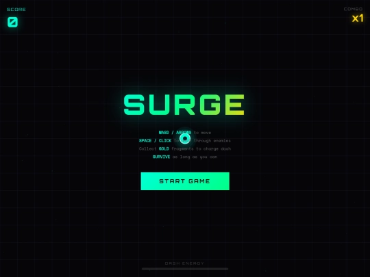 Surge-dash screenshot