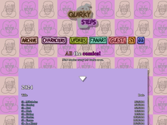 comics/navigation screenshot