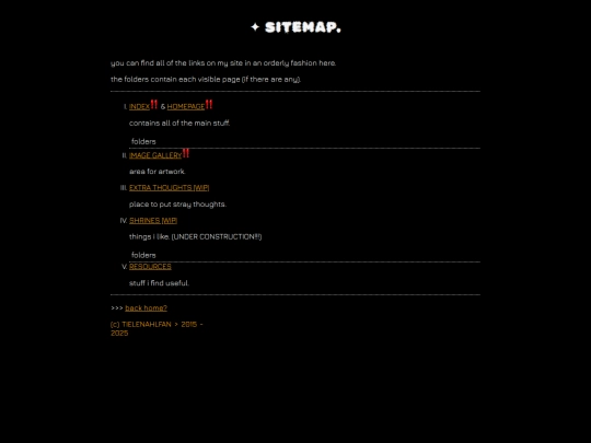 SITEMAP screenshot