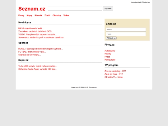seznam screenshot