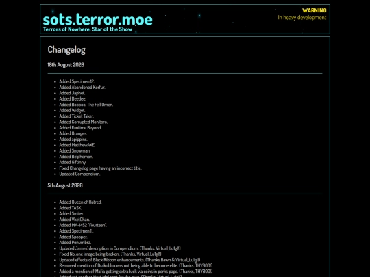 changelog screenshot