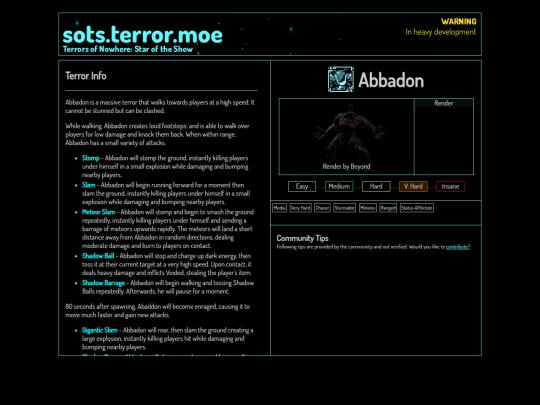 compendium/abbadon screenshot