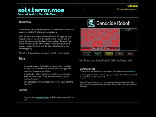 compendium/genociderobot screenshot