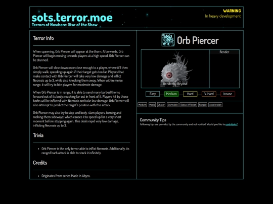 compendium/orbpiercer screenshot
