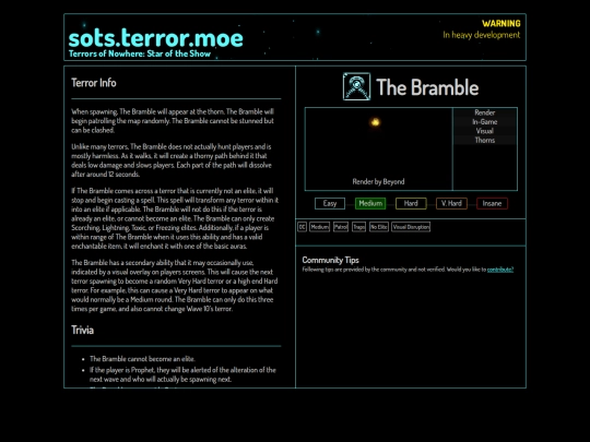 compendium/thebramble screenshot
