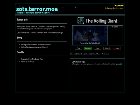 compendium/therollinggiant screenshot