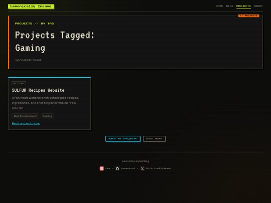 projects/tags/Gaming screenshot