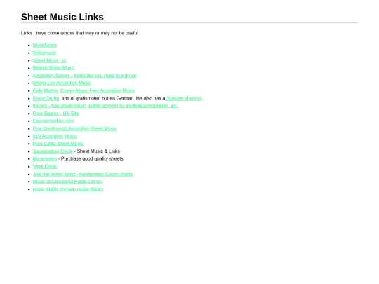 sheetmusiclinks screenshot