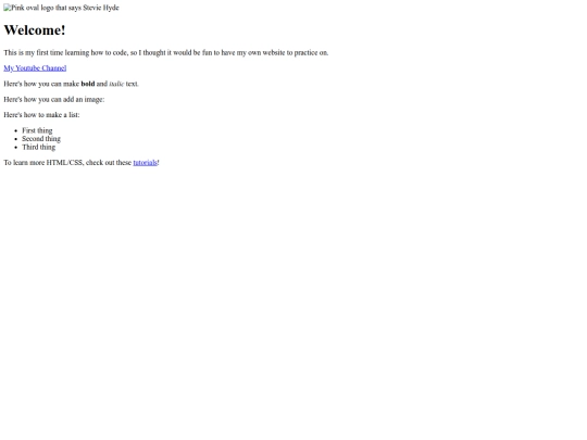 The web site of stevie-rosman-hyde screenshot