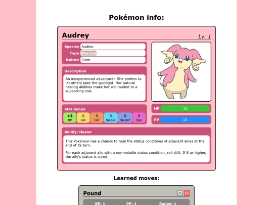 pmd_tt/audrey_info_sheet screenshot