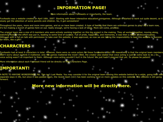 INFORMATION screenshot