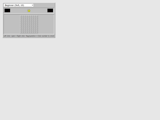 Minesweeper/demo screenshot