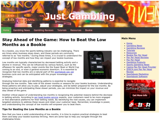 how-to-beat-the-low-months-as-a-bookie screenshot