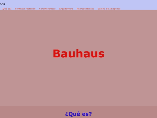Pagina principal/Bauhaus screenshot