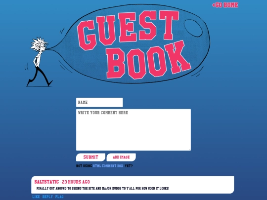 guestbook screenshot
