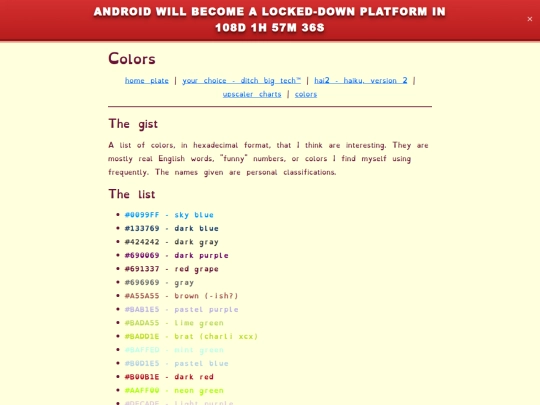 colors screenshot