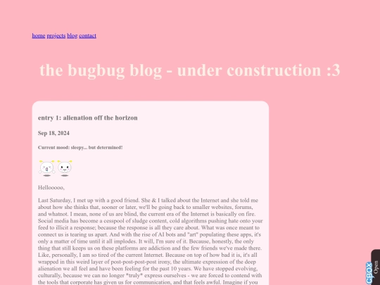 blog screenshot
