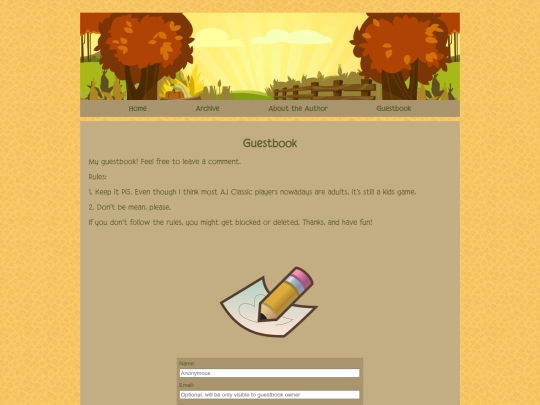 guestbook screenshot