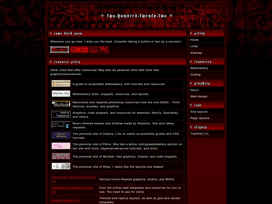 links screenshot