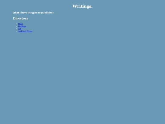 writings screenshot
