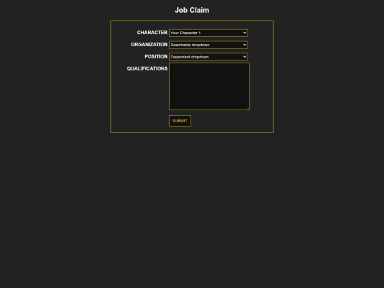 demo/claimform screenshot