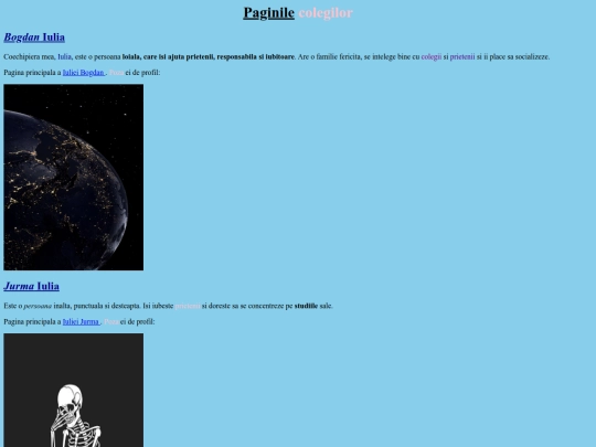 Paginile colegilor screenshot