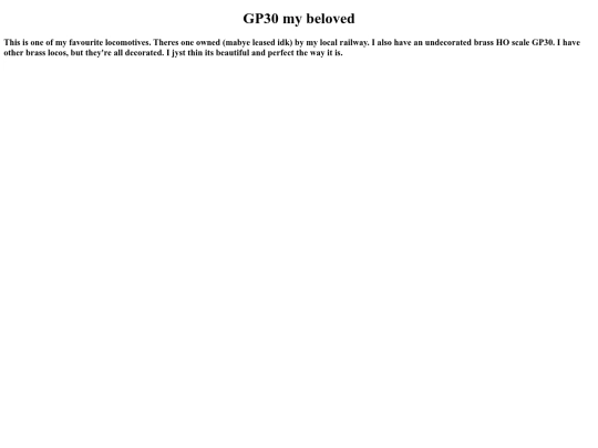 trains/gp30 screenshot