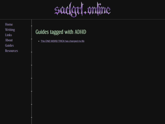 posts/tags/ADHD screenshot