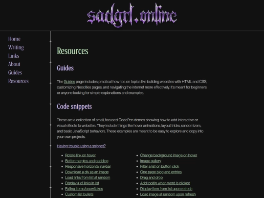 resources screenshot