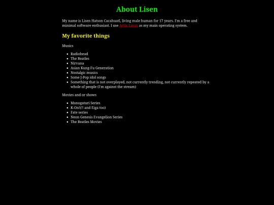 lisen screenshot