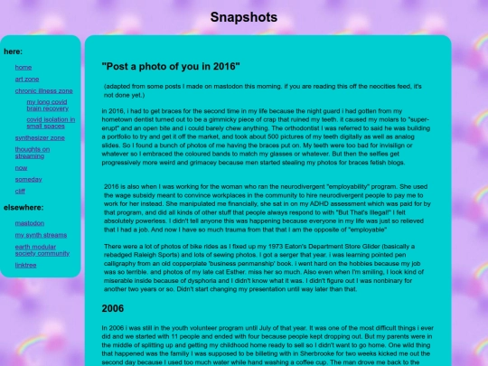 snapshots screenshot