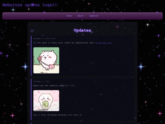 updates screenshot