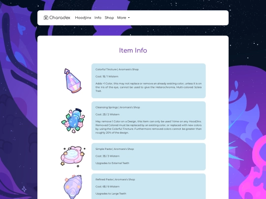 info screenshot