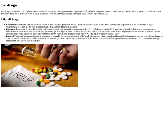 pagine/Le droghe screenshot