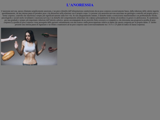 pagine/anoressia screenshot