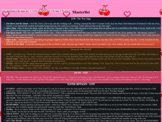 music/masterlist screenshot