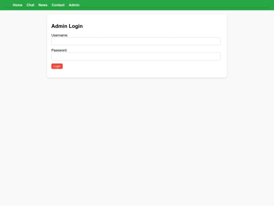 admin screenshot